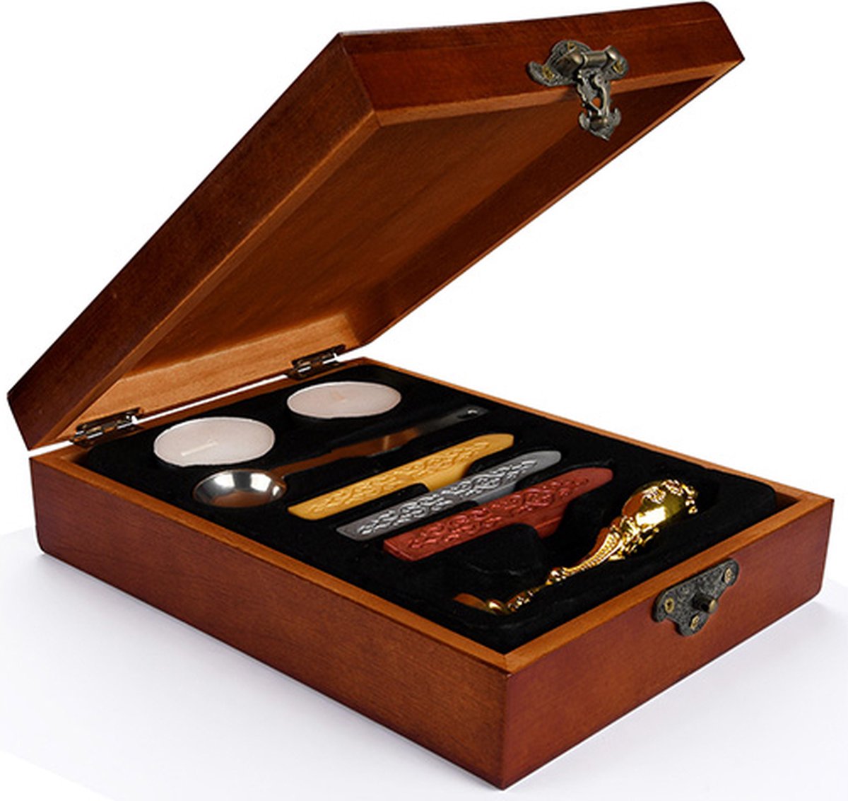 Geschenkdoos hout 1| Lakstempel | Sierlijk handvat | Ø25mm